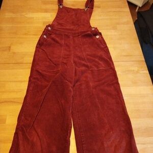 Rust Corduroy Overalls